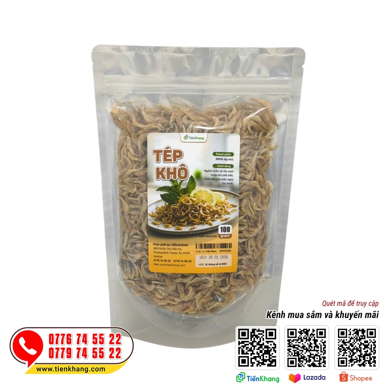 Tép khô - Bịch 100 gram